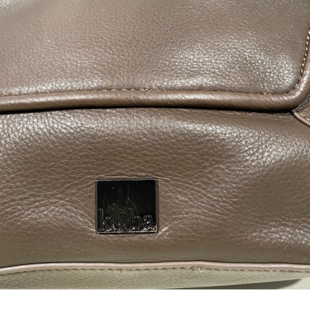 Kooba Leather Medium Taupe Crossbody Bag Purse - Picture 6 of 10